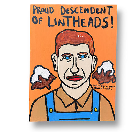 Justin Atkin 8x11 Painting Linthead WP5865